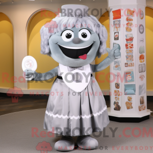 Maskotdraktfigur Grey Candy...