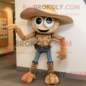 Tan Spider mascot costume...