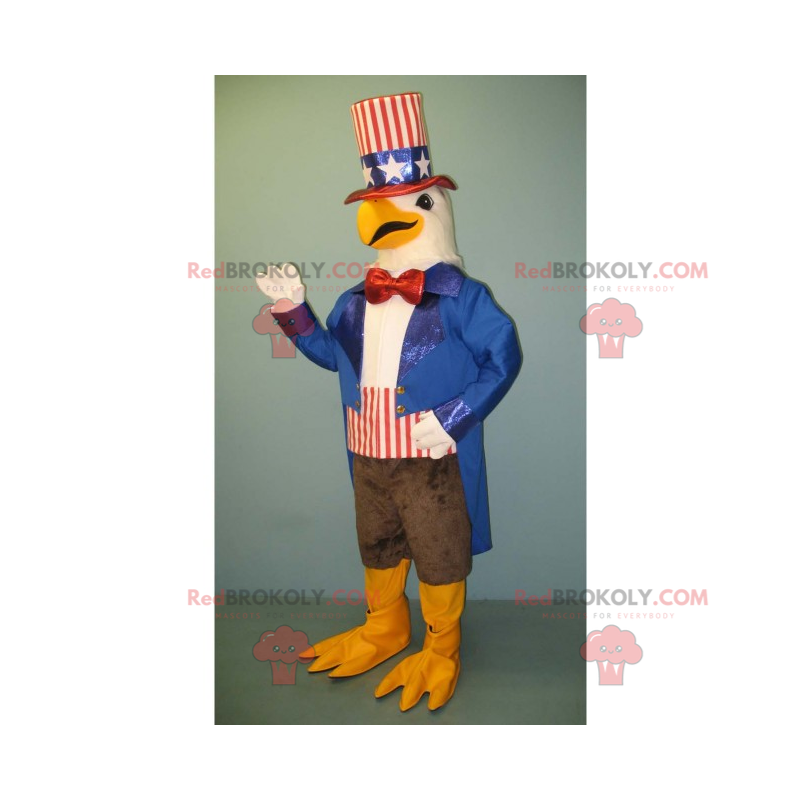 Hvid ørn maskot amerikansk kjole - Redbrokoly.com