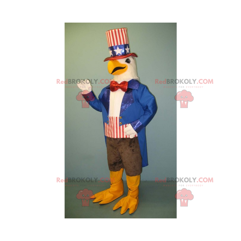 White eagle mascot American dress - Redbrokoly.com