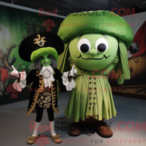 Oliven Pirate maskot drakt...