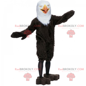 Mascote águia branca e preta - Redbrokoly.com