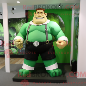 Green Strongman mascot...