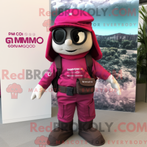 Costume de mascotte Magenta...