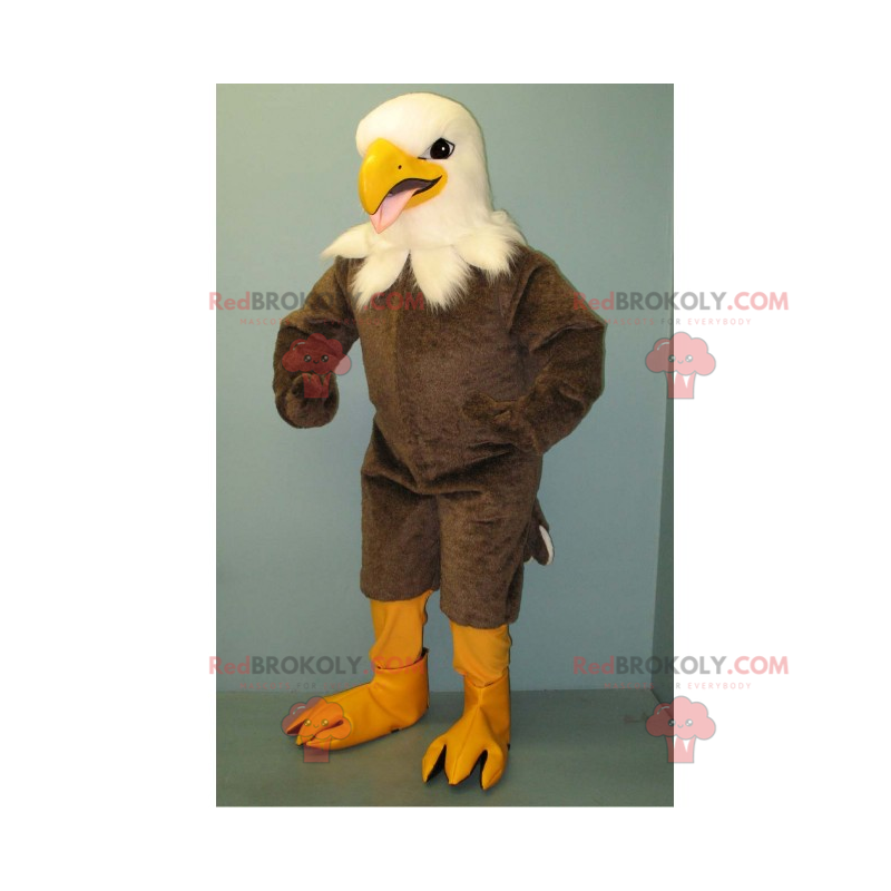 Gray eagle mascot white head - Redbrokoly.com