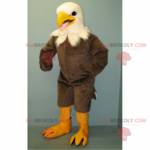 Gray eagle mascot white head - Redbrokoly.com