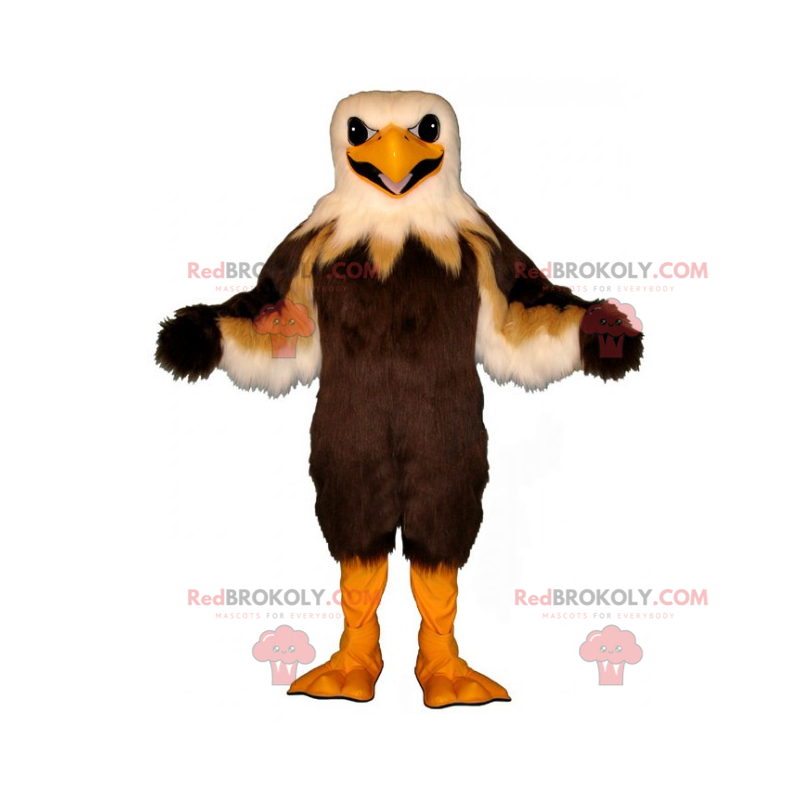 Mascotte bruine en beige adelaar - Redbrokoly.com
