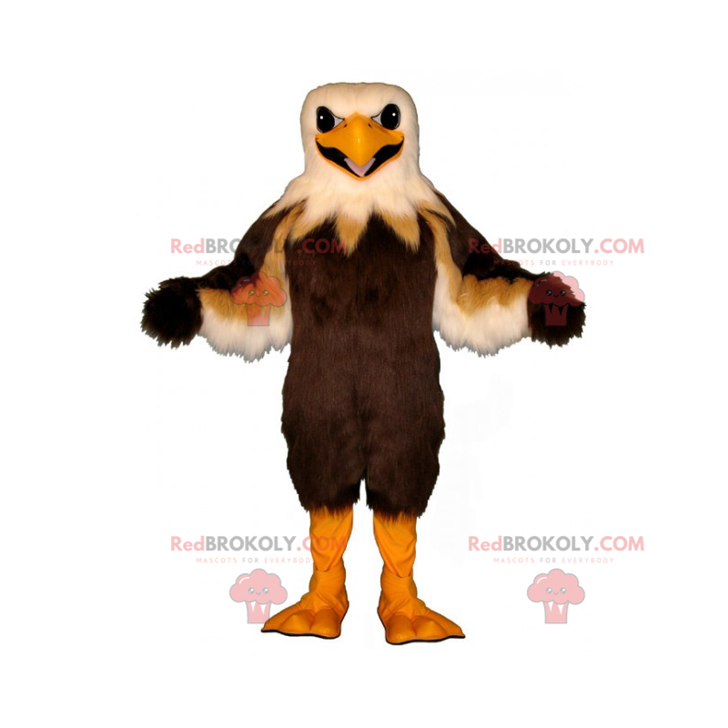 Mascotte d'aigle marron et beige - Redbrokoly.com