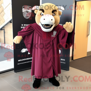 Maroon Bison mascot costume...