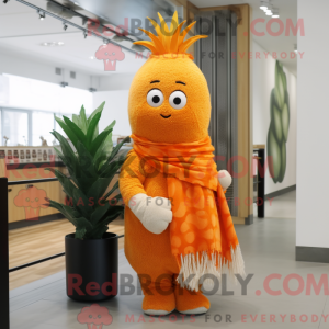 Orange aas maskot kostume...