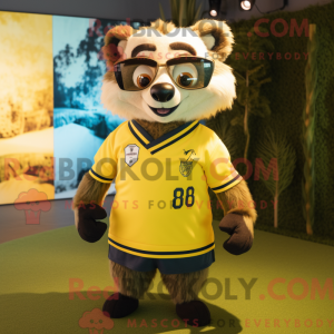 Lemon Yellow Raccoon mascot...