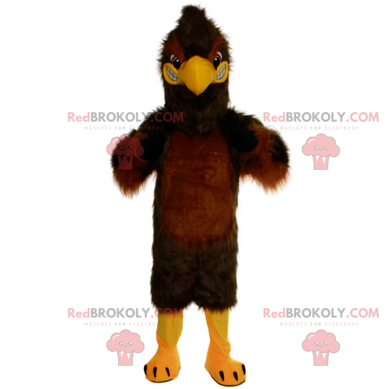 Mascote da águia marrom e zangada - Redbrokoly.com