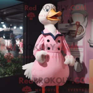 Roze Ganzen mascottekostuum...