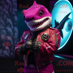 Magenta Shark maskot...