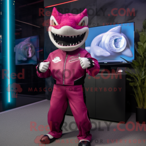Magenta Shark maskot...