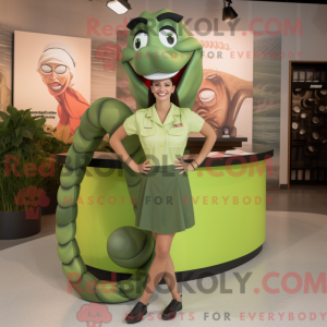 Oliven Titanoboa maskot...