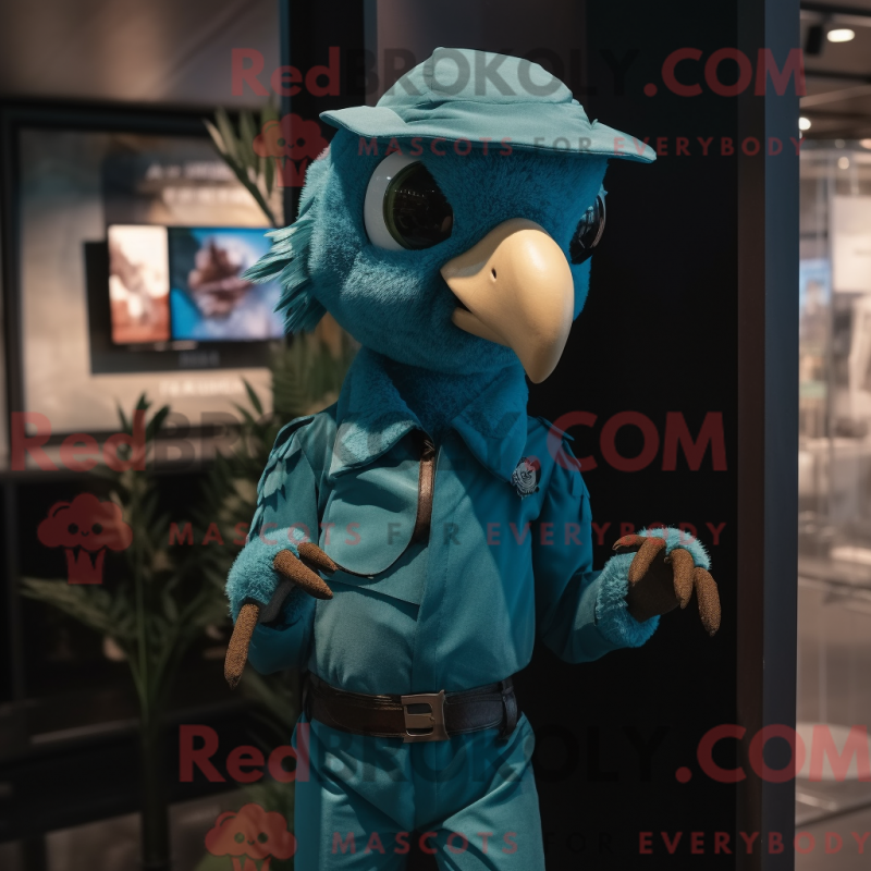 Figura de máscara preta do Archaeopteryx com macacão e chapéu - Mascotes Archaeopteryx - REBROKO_245049 - RedBrokoly.com