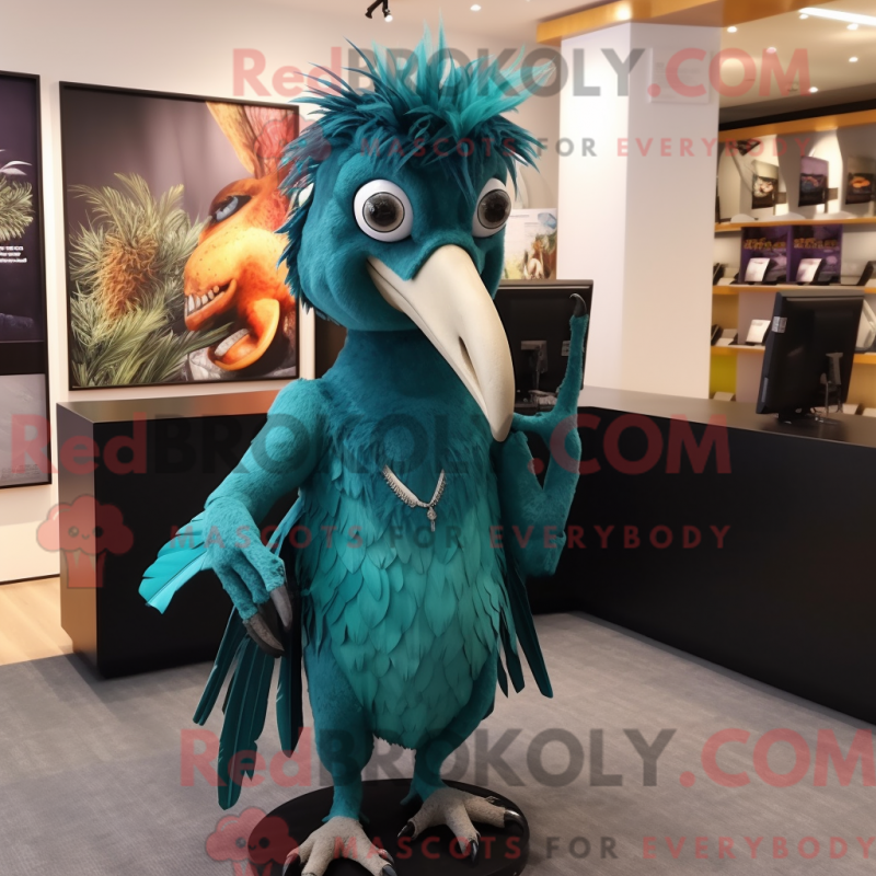 Figura de máscara preta do Archaeopteryx com macacão e chapéu - Mascotes Archaeopteryx - REBROKO_245050 - RedBrokoly.com