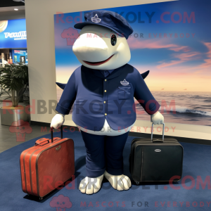 Maskottchenkostüm Navy...