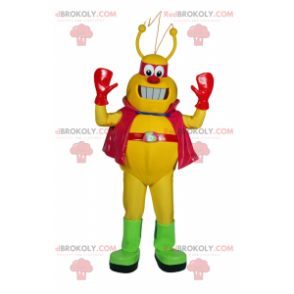 Gelbes Alien-Maskottchen mit Umhang - Redbrokoly.com