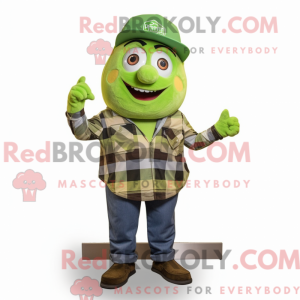 Postava maskota Lime Green...
