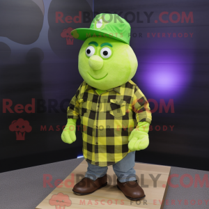 Postava maskota Lime Green...