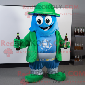 Blue Green Beer mascot...