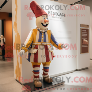 Beige Swiss Guard mascot...