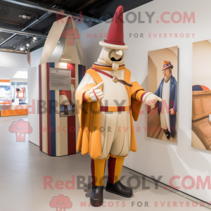 Beige Swiss Guard mascot...