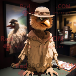 Tan Harpy mascot costume...