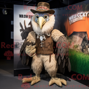 Tan Harpy mascot costume...
