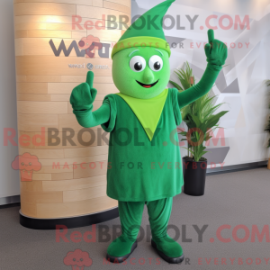 Groen Aglet-mascottekostuum...