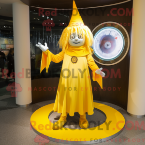 Gul heks maskot kostume...