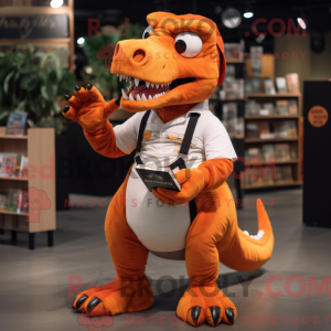 Figura de máscara laranja...