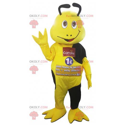 Gul och svart insektsmaskot - Redbrokoly.com