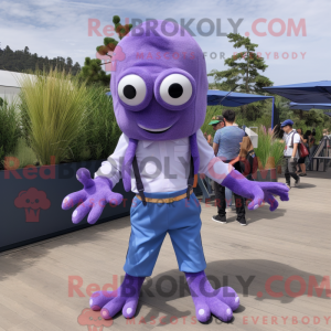 Lavendel Octopus mascotte...