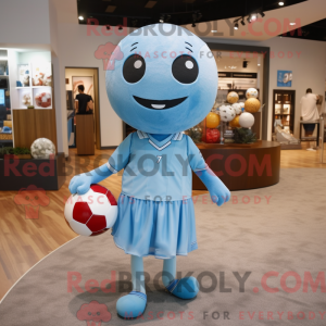 Bola de futebol azul...