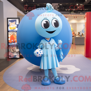 Sky Blue Soccer Ball maskot...