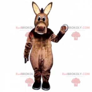 Mascote burro com grandes orelhas bege - Redbrokoly.com