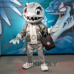 Sølv Barracuda maskot...