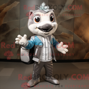Sølv Barracuda maskot...