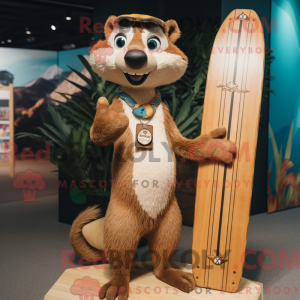 Tan Weasel maskot kostyme...