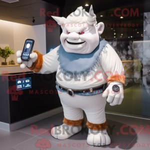 White Ogre maskot kostyme...