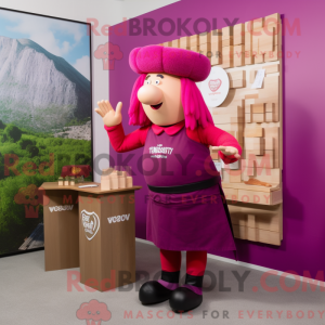 Costume de mascotte Magenta...