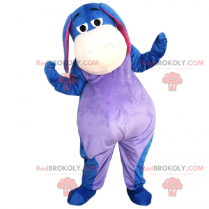 Blauw en paars ezel mascotte - Redbrokoly.com