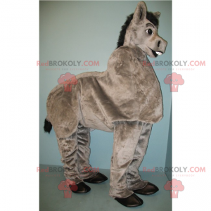 Mascotte d'âne gris a quatre pattes - Redbrokoly.com