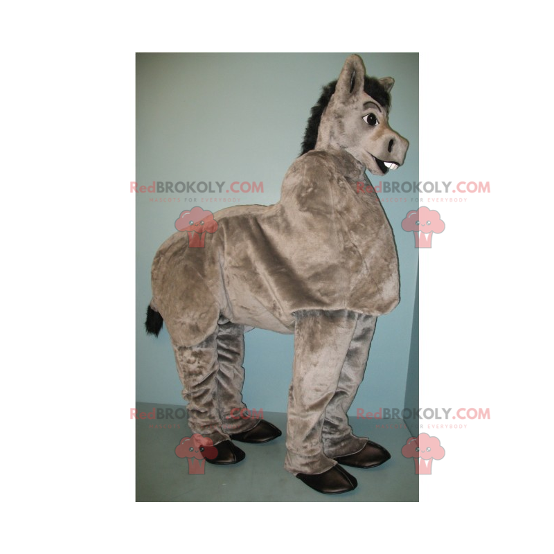 Graues Esel-Maskottchen auf allen Vieren - Redbrokoly.com Graues Esel-Maskottchen auf allen Vieren - Redbrokoly.com