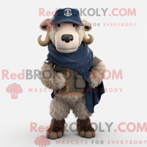 Navy Bison Maskottchen...