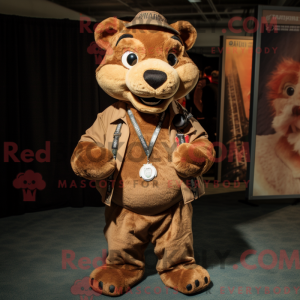 Brown Puma mascot costume...