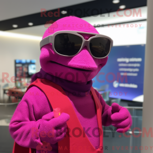 Magenta Ice mascot costume...